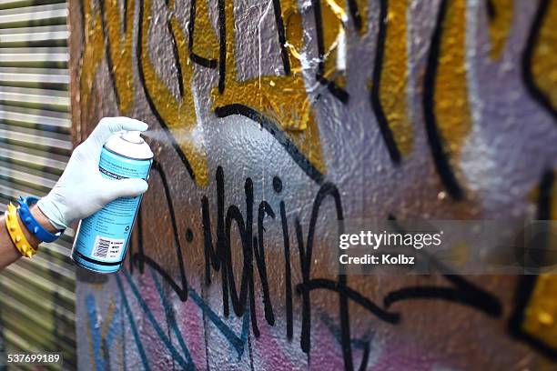 spray art - melbourne laneway stock pictures, royalty-free photos & images