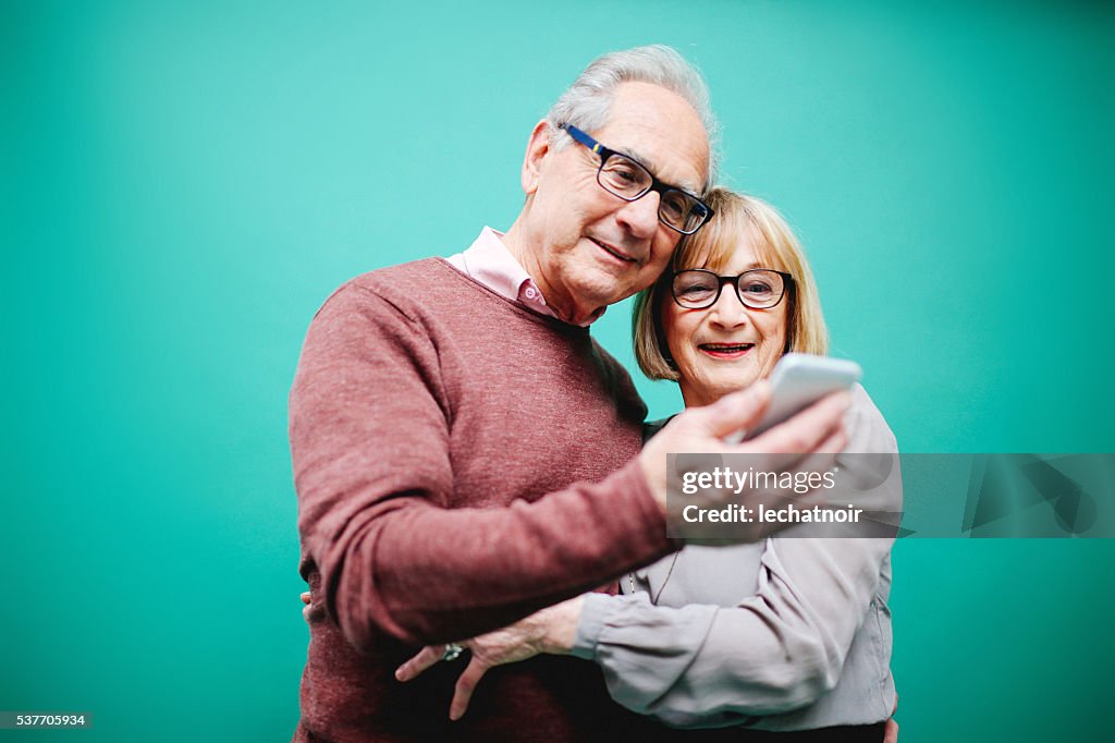 Senior couple in love