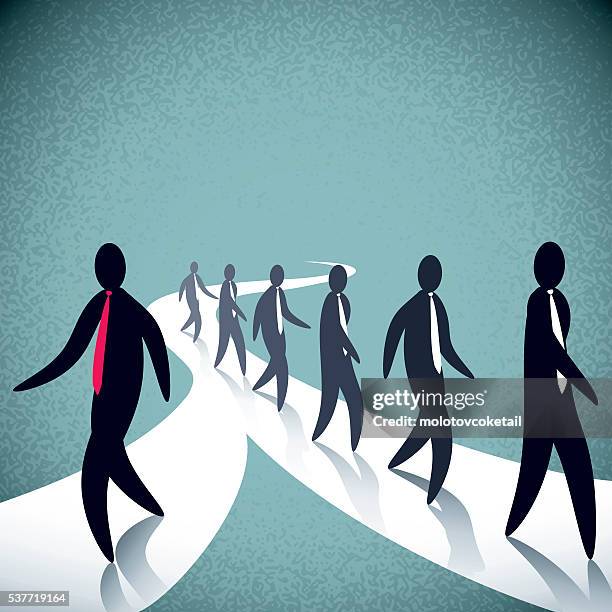 business concept - multiple paths stock illustrations