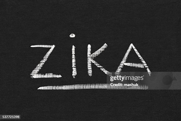 zika word on chalkboard background - infectious disease contact diagram stock illustrations