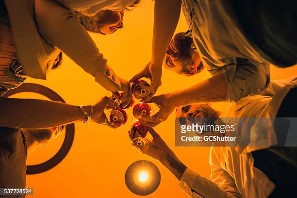 cheers to our success! group of friends having party. - gala stock pictures, royalty-free photos & images