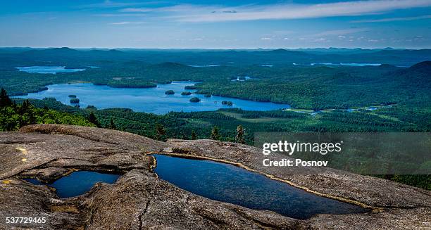 upper saranac lake - parque estatal de adirondack fotografías e imágenes de stock