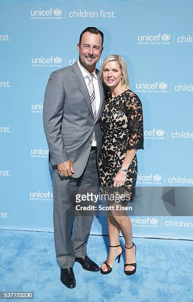 Stacy & Tim Wakefield at the UNICEF Children's Champion Award Dinner Honoring Pedro and Carolina Martinez and Kaia Miller Goldstein at The Castle at...