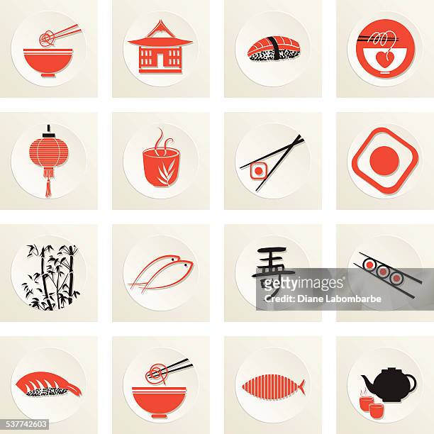 sushi restaurant icon - kanji stock illustrations