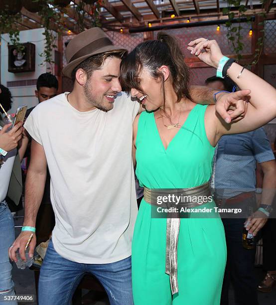 William Valdes and Karla Monroig are seen during Kany Garcia's private concert at El Patio on June 2, 2016 in Miami, Florida.