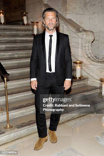 Artist Aaron Young attends the CHANEL Fine Jewelry Dinner supporting treasures from the New York Public Library Collection at the New York Public...