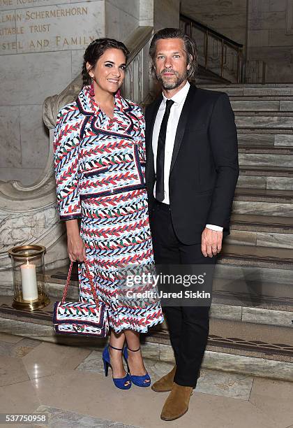 Laure Heriard Dubreuil and Aaron Young attend as CHANEL Fine Jewelry Celebrates The New York Public Library Treasures Collection at The New York...