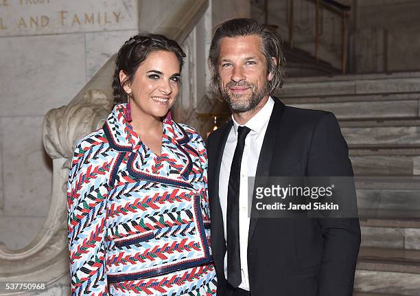 Laure Heriard Dubreuil and Aaron Young attend as CHANEL Fine Jewelry Celebrates The New York Public Library Treasures Collection at The New York...