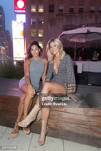 Mikala Thomas and Tori Deal attend the "Are You The One?" New York Premiere at 1515 Broadway on June 2, 2016 in New York City.