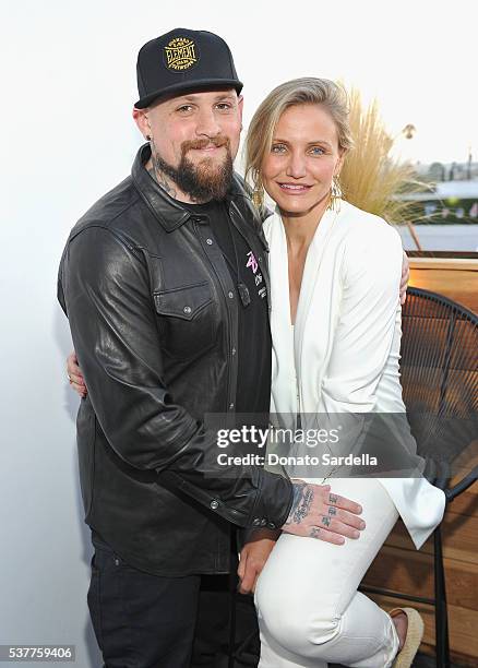 Guitarist Benji Madden and actress Cameron Diaz attend House of Harlow 1960 x REVOLVE on June 2, 2016 in Los Angeles, California.