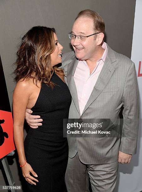Actress Eva Longoria and creator Marc Cherry attend Lifetime, MeWe And TV Guide Celebrate The "Devious Maids" Season Four Premiere at STK Los Angeles...
