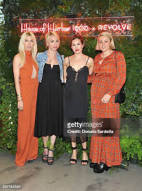 Shelley Gibbs, Simone Harouche, Katherine Power and Sophia Rossi attend House of Harlow 1960 x REVOLVE on June 2, 2016 in Los Angeles, California.
