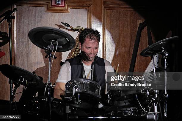 The Band for Bry Drummer Shaun Jacobson performs during the 2016 Bryan Jacobson Foundation Charity Event at Howl at the Moon on June 2, 2016 in New...