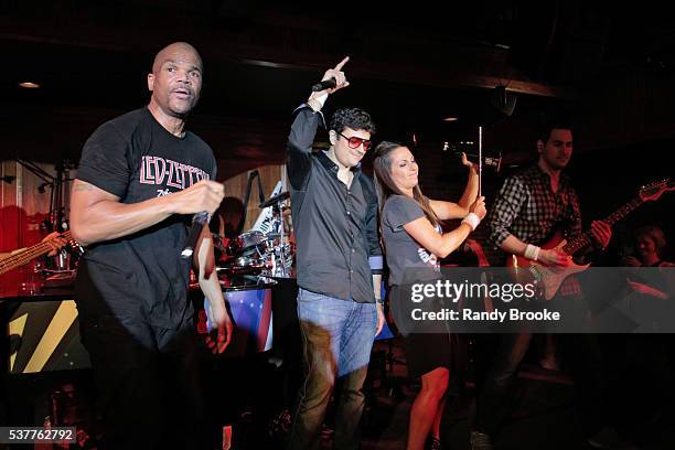 The Band for Bry performs with Daryl McDaniels during the 2016 Bryan Jacobson Foundation Charity Event at Howl at the Moon on June 2, 2016 in New...