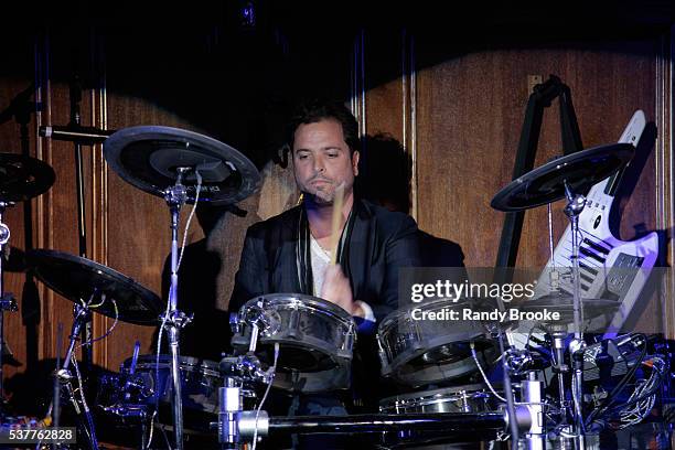 The Band for Bry Drummer Shaun Jacobson performs during the 2016 Bryan Jacobson Foundation Charity Event at Howl at the Moon on June 2, 2016 in New...