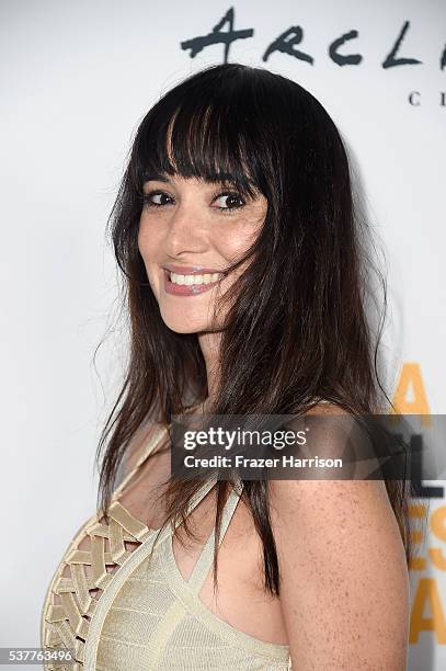 Actress Sara Malakul Lane attends the premiere of "Beyond the Gates" during the 2016 Los Angeles Film Festival at Arclight Cinemas Culver City on...