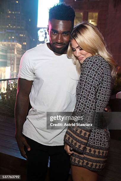 Prosper MBongue-Muna and Tori Deal attend MTV's "Are You The One?" Season Four Premiere on June 2, 2016 in New York City.