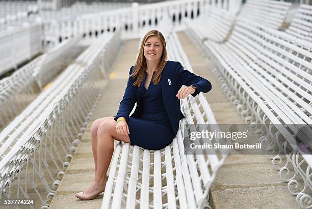 England Women's New Captain Heather Knight poses for a photograph at Lord's Cricket Ground on June 3, 2016 in London, England.