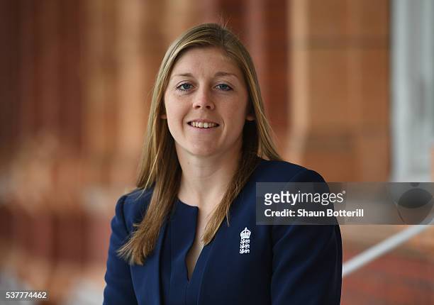 England Women's New Captain Heather Knight poses for a photograph at Lord's Cricket Ground on June 3, 2016 in London, England.