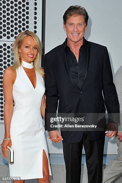 Actor David Hasselhoff and Model Hayley Roberts attend the Television Academy's 70th Anniversary Gala on June 2, 2016 in Los Angeles, California.