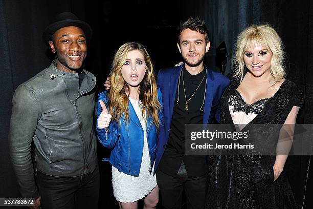 Aloe Blacc, Sydney Sierota, Zedd and Kesha attend the 2016 Los Angeles Film Festival - 'Zedd: True Colors' Official Screening at The Ace Hotel...