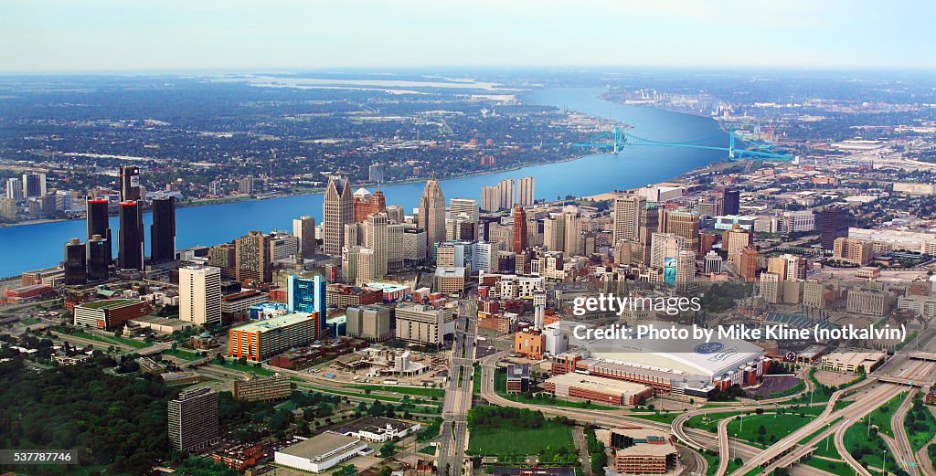 Aerial view - Detroit Michigan