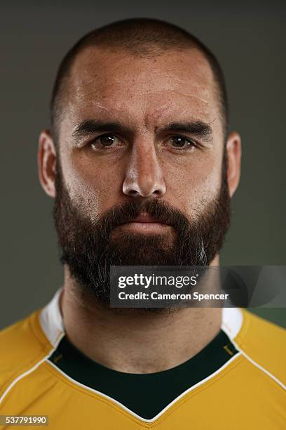 Scott Fardy of the Wallabies poses during an Australian Wallabies portrait session on May 30, 2016 in Sunshine Coast, Australia.