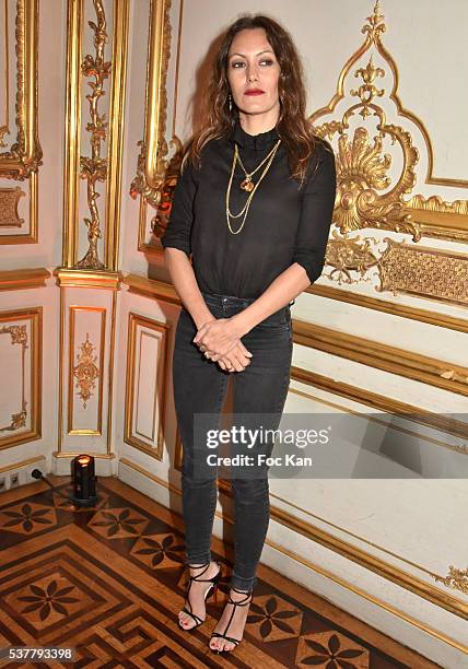 Karole Rocher attends "Autistes Sans Frontieres" : Gala Dinner Arrivals at Hotel Marcel Dassault on June 2, 2016 in Paris, France.