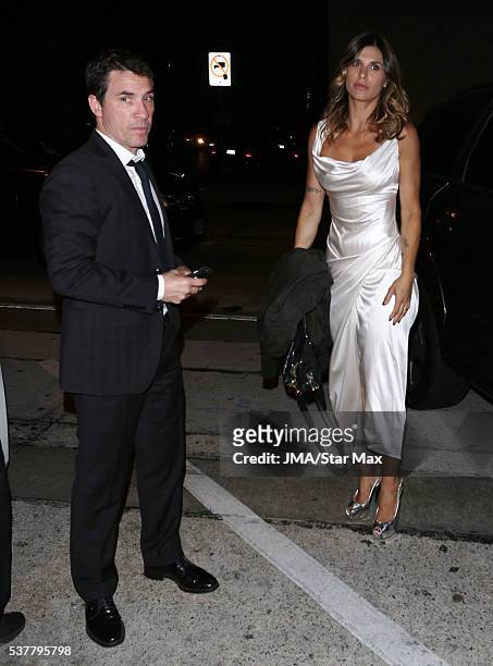 Actress Elisabetta Canalis and her husband Brian Perri are seen on June 2, 2016 in Los Angeles, California.