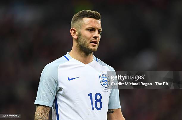 Jack Wilshere of England in action during the International Friendly match between England and Portugal at Wembley Stadium on June 2, 2016 in London,...