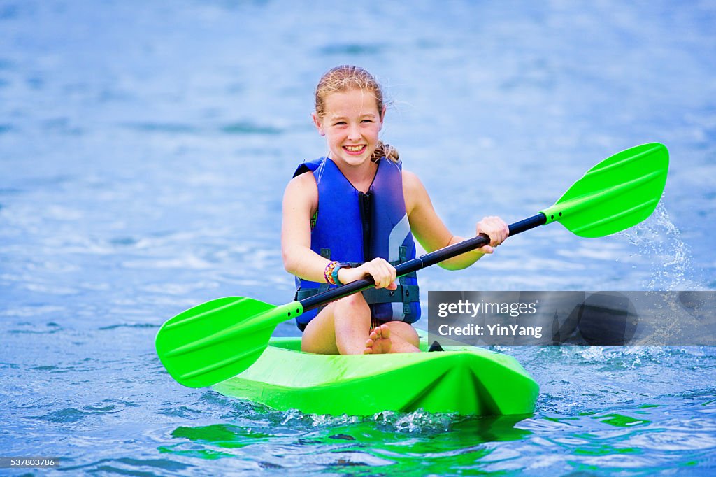 Young Girl Having Fun Kayaking