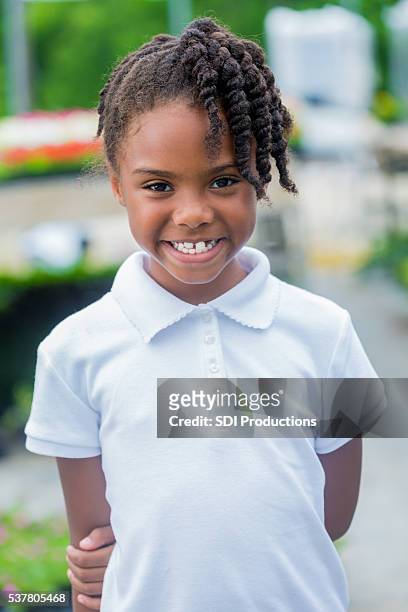 pretty african american girl - private school uniform stock pictures, royalty-free photos & images