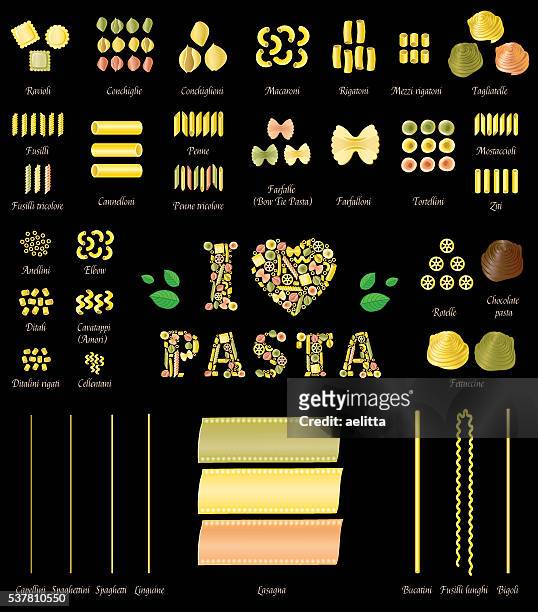 pasta set - chocolate flake stock illustrations