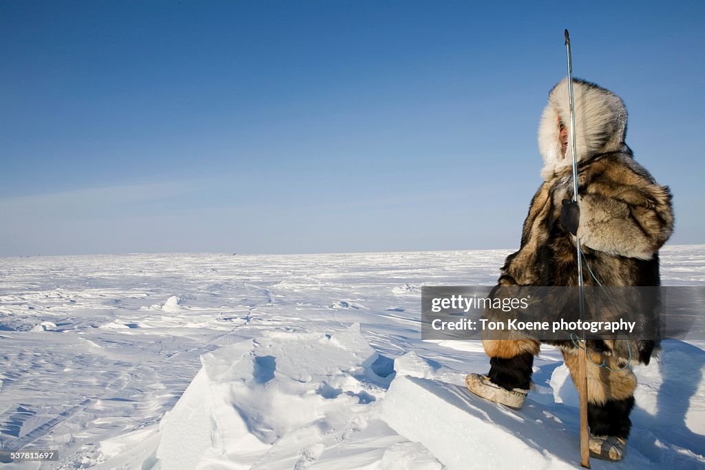 Inuit hunter on the northpole