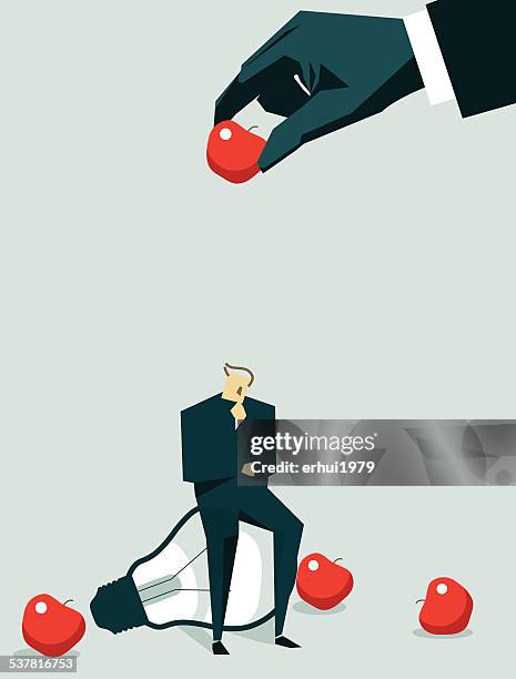 innovation - isaac newton apple stock-grafiken, -clipart, -cartoons und -symbole