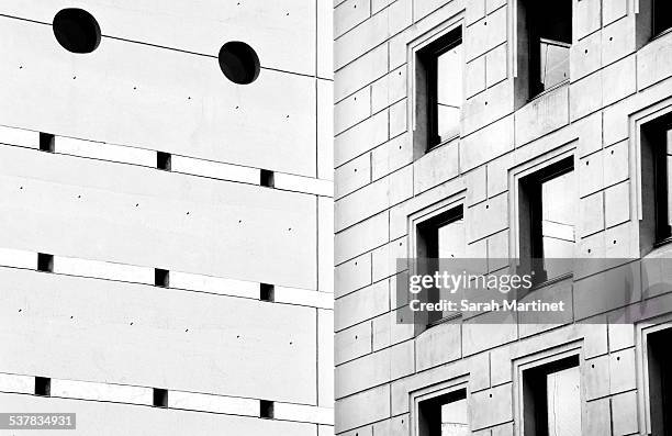 two concrete facades - ricardo bofill sr stock pictures, royalty-free photos & images