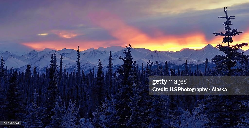 Winter Sunset in Alaska