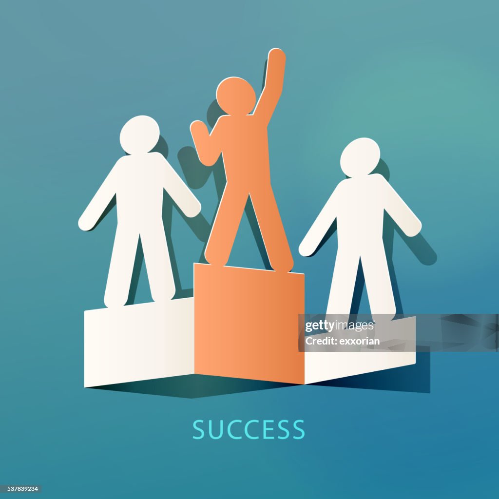 Success Concept Paper Cut