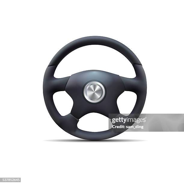 steering wheel - car leather stock illustrations