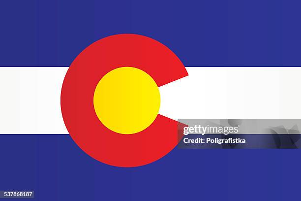 illustrazioni stock, clip art, cartoni animati e icone di tendenza di bandiera del colorado - co