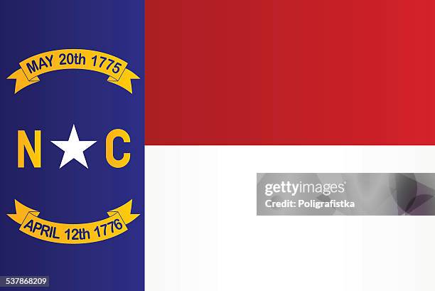 flag of north carolina - north carolina us state stock illustrations