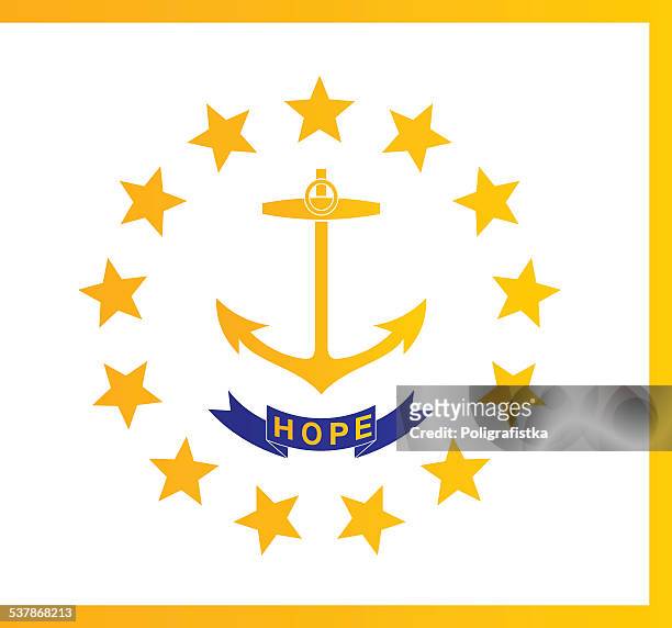 flag of rhode island - rhode island stock illustrations