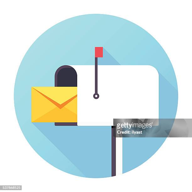 illustrazioni stock, clip art, cartoni animati e icone di tendenza di icona della cassetta postale - testo