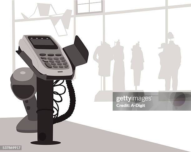 debitmachine - clothes store stock illustrations