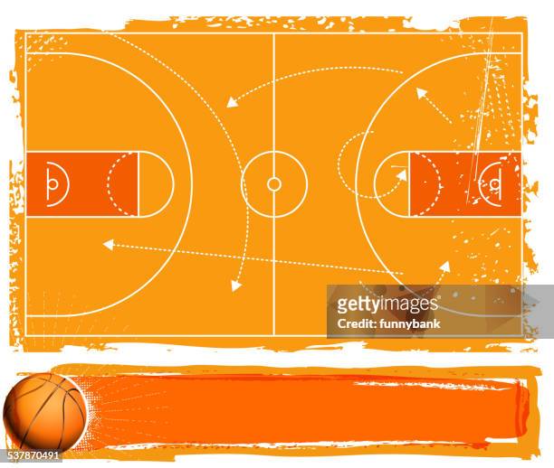 ilustrações, clipart, desenhos animados e ícones de banner de basquete - bola de basquete