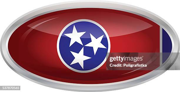 glossy button - flag of tennessee - flag of tennessee stock illustrations