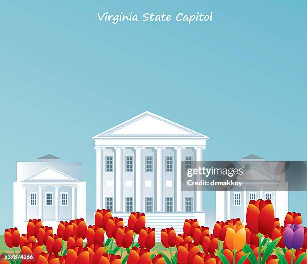 virginia state capitol - virginia stock illustrations