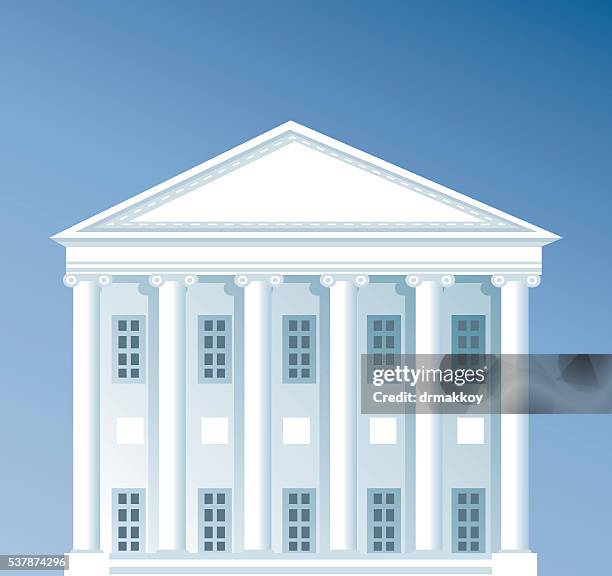 bank building - credit union stock illustrations