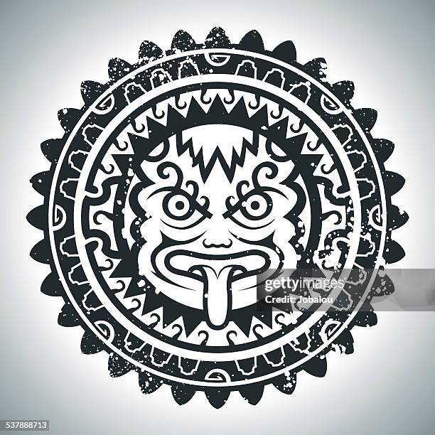 stockillustraties, clipart, cartoons en iconen met inca’s mask - tribal art