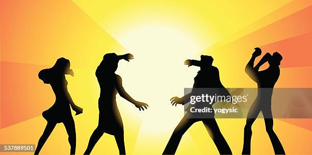 vector blinded by light silhouette - glance stock illustrations